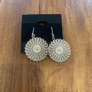 Silver pendant earrings